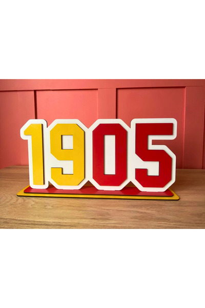 WoodenZoo Takım Kuruluş Yılı, Hediyelik 1905 GS Sarı-Kırmızı Doğum Günü, Özel...