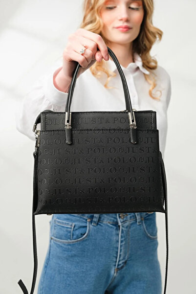 Just Polo Original Women's Embossed Patterned Hand and Shoulder Bag 344045Pc