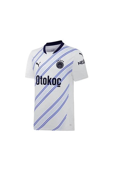 Puma White-Dusky Blue Men's Colored Jersey