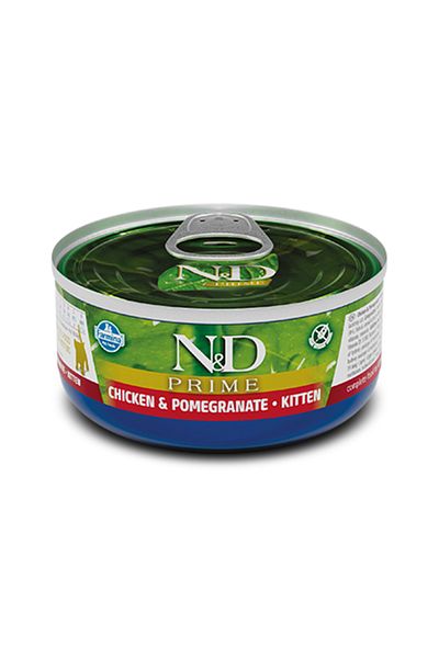 Farmina Natural&delicious Cat Prime Chicken & Pomegranate Kitten Wet Food - 70 G Pack Of 18
