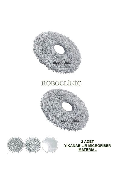 Roboclinic 2 pieces microfiber mop compatible with xiaomi robot vacuum s20+/s20 plus