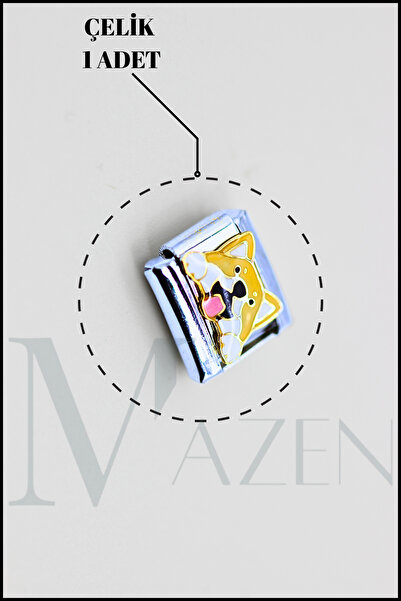 MAZEN 1 Adet Figürlü, Karakterli Çelik İtalyan Bileklik Charmı