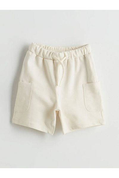 LC Waikiki Lcw Kids Beige Elastic Waist Boys Shorts 2-Pack