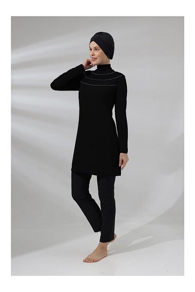 NİSAN LINGERIE Women Lilac Painted Long Sleeve Full Covered Tights Lycra Dress Armes1286