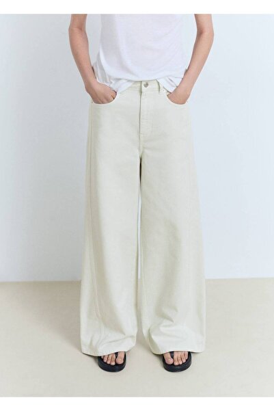 MANGO Woman Wideleg orta bel jean