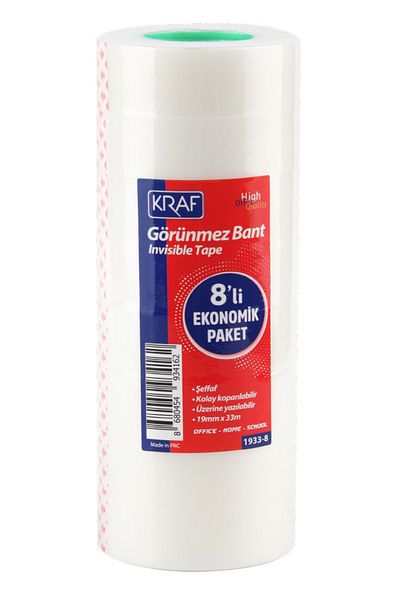 KRAF Αόρατη ταινία - 19mm x 33m, 8 ΤΕΜ