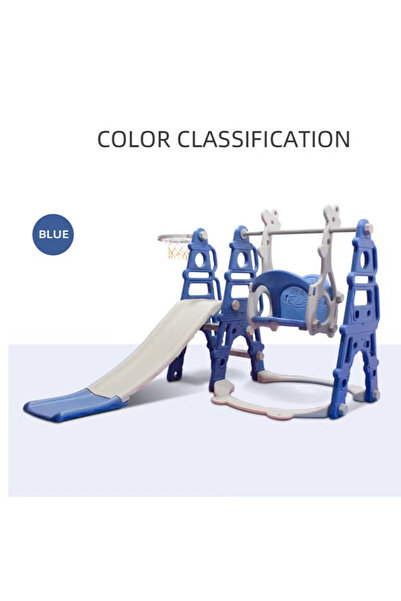 FULLJOY زحليقة مع مرجيحة للأطفال مع كرة سلة