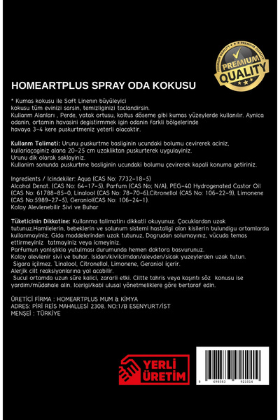 a&p 250 ml Sprey Vanilya oda ve ortam kokusu