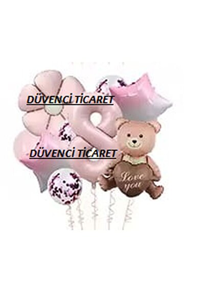 DÜVENCİ TİCARET SET BALON DE VÂRSTĂ DE FOLIE DE MARGARETĂ DE ursuleț DE INIMĂ