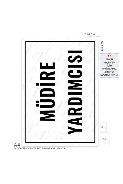 Posterya Ul01734-A4 - Assistant Director Warning Sign (21.6×30.3cm)