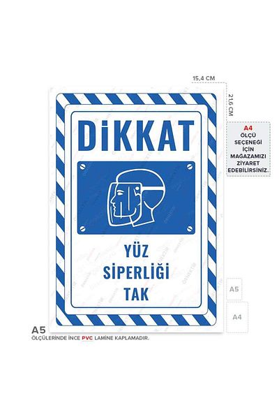 Posterya Ul02748-A5 - Face Visor Plug Warning Sign (15,4×21,6cm)