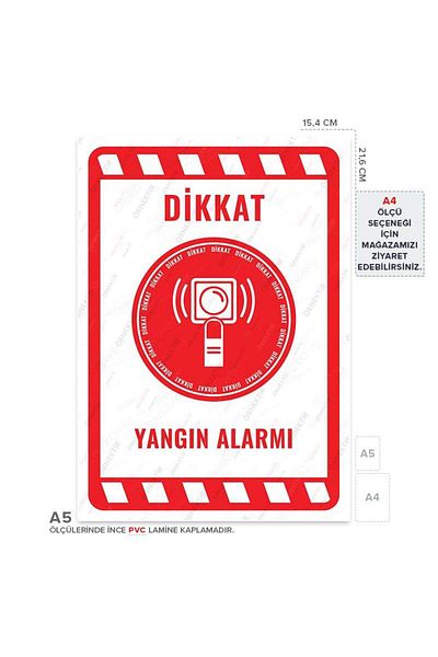 Posterya Ul02274-A5 - Fire Alarm Warning Sign (15.4×21.6cm)