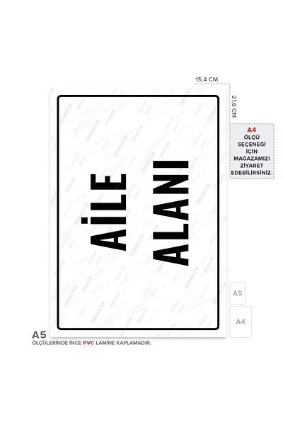 Posterya Ul01762-A5 - Family Area Warning Sign (15,4×21,6cm)