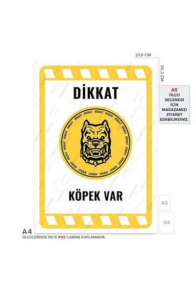 Posterya Ul02171-A4 - Caution Dog Warning Sign (21.6×30.3cm)