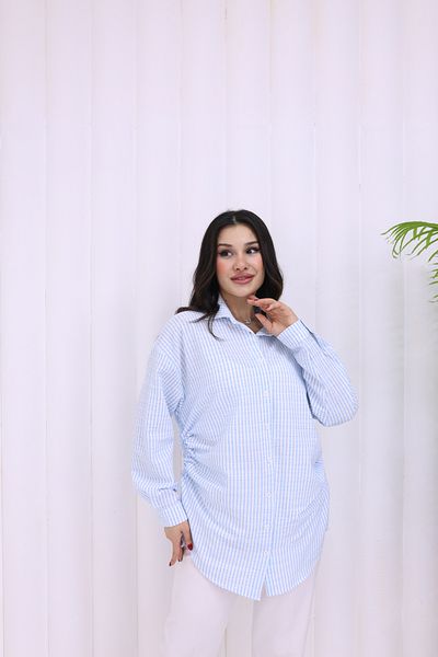 akabe Striped Tie up Shirt