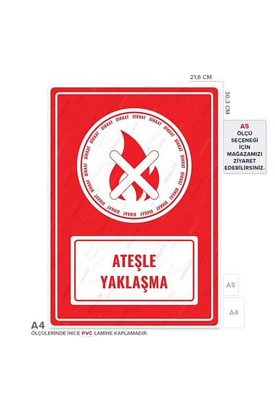 Posterya Ul01607-A4 - Fire Approach Warning Sign (21.6×30.3cm)