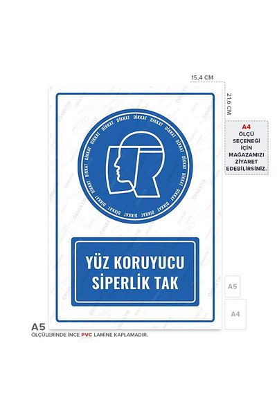 Posterya Ul01126-A5 - Face Protector Visor Plug Warning Sign (15,4×21,6cm)