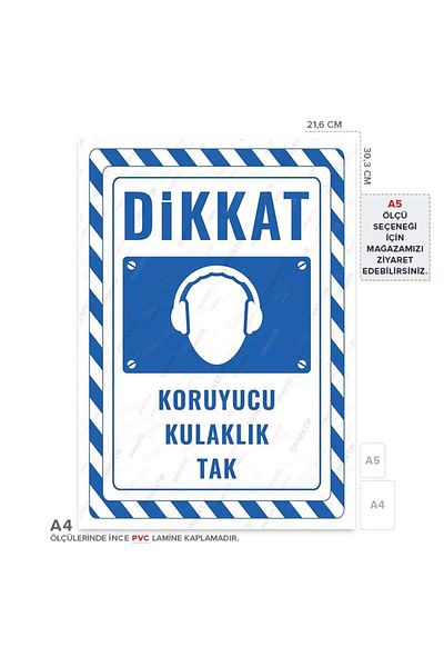 Posterya Ul02313-A4 - Protective Headphone Plug Warning Sign (21.6×30.3cm)