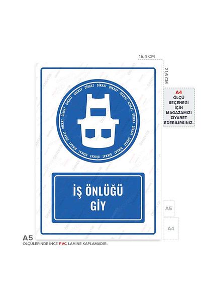 Posterya Ul01020-A5 - Workwear Warning Sign (15,4×21,6cm)