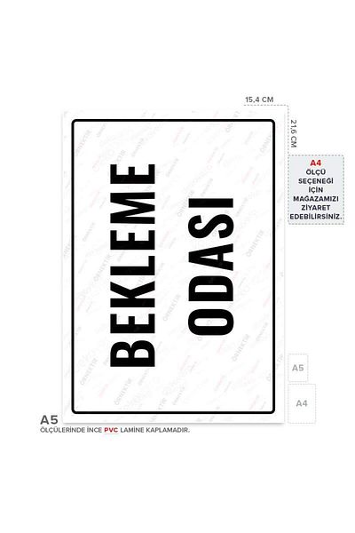 Posterya Ul01756-A5 - Waiting Room Warning Sign (15.4×21.6cm)