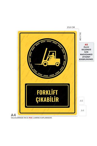Posterya Ul01045-A4 - Forklift Exit Warning Sign (21.6×30.3cm)