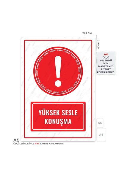 Posterya Ul01719-A5 - Loud Talking Warning Sign (15.4×21.6cm)