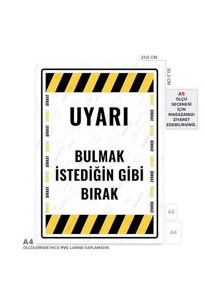 Posterya Ul01661-A4 - Find and Leave as You Like Warning Sign (21,6×30,3cm)