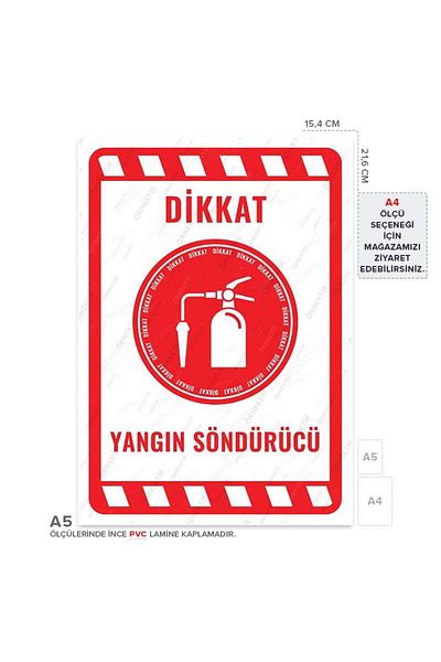 Posterya Ul02278-A5 - Fire Extinguisher Warning Sign (15.4×21.6cm)