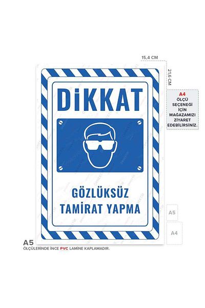 Posterya Ul02739-A5 - Repair Warning Sign Without Glasses (15,4×21,6cm)