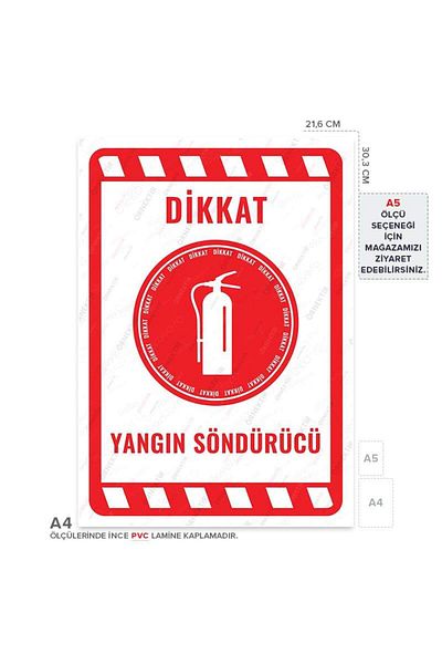 Posterya Ul02276-A4 - Fire Extinguisher Warning Sign (21.6×30.3cm)