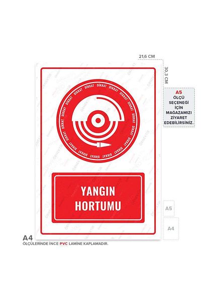 Posterya Ul01620-A4 - Fire Hose Warning Sign (21.6×30.3cm)