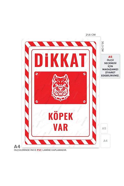 Posterya Ul02581-A4 - Caution Dog Warning Sign (21.6×30.3cm)