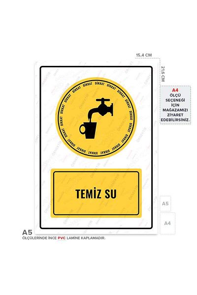 Posterya Ul01092-A5 - Clean Water Warning Sign (15.4×21.6cm)