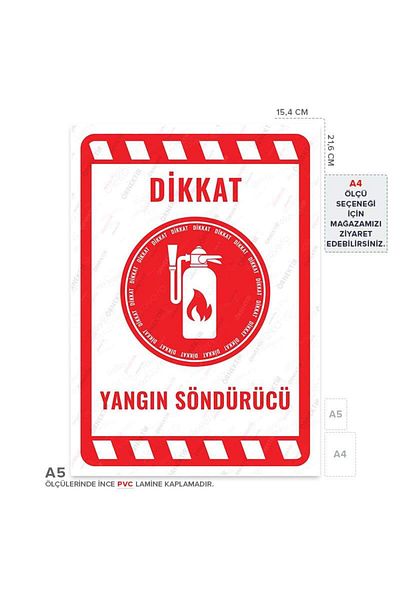 Posterya Ul02267-A5 - Fire Extinguisher Warning Sign (15.4×21.6cm)