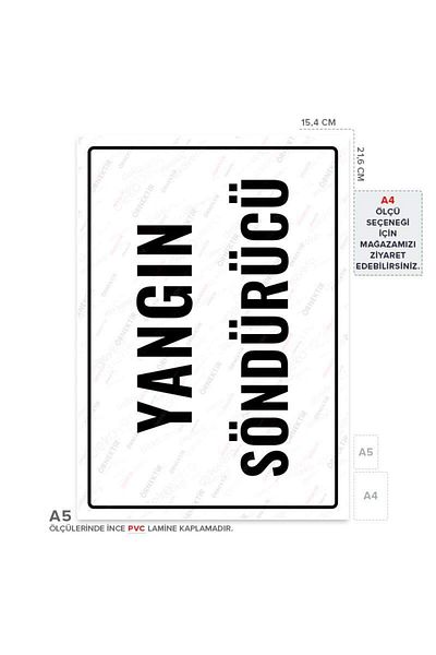 Posterya Ul01826-A5 - Fire Extinguisher Warning Sign (15.4×21.6cm)