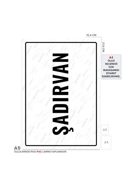 Posterya Ul01793-A5 - Shadırvan Warning Sign (15.4×21.6cm)