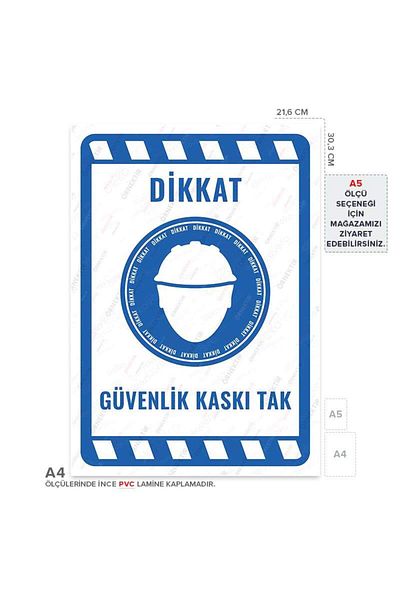 Posterya Ul01903-A4 - Safety Helmet Plug Warning Sign (21,6×30,3cm)