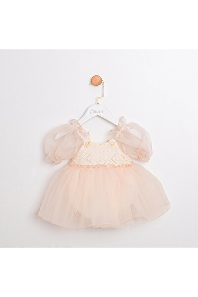 Cumino Maya Balon Kol Kız Bebek Romper Şık ve Zarif Tasarım
