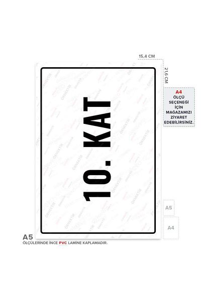 Posterya Ul01880-A5 - 10. Floor Warning Sign (15.4×21.6cm)