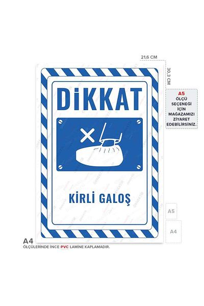Posterya Ul02803-A4 - Dirty Galoshes Warning Sign (21.6×30.3cm)