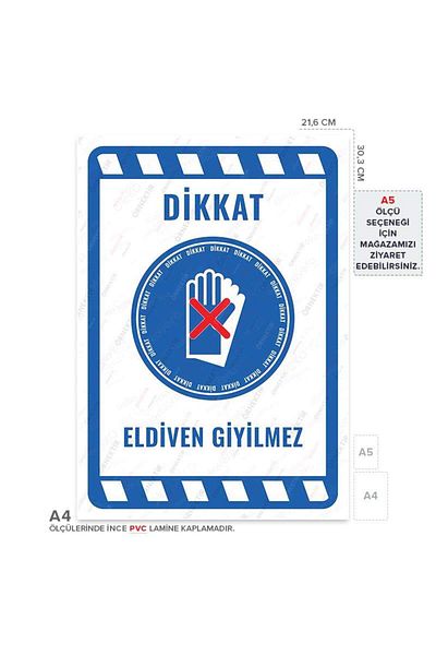 Posterya Ul01977-A4 - Glove-Free Warning Sign (21.6×30.3cm)