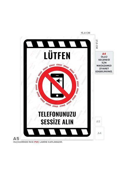 Posterya Ul02217-A5 - Please Mute Your Phone Warning Sign (15,4×21,6cm)