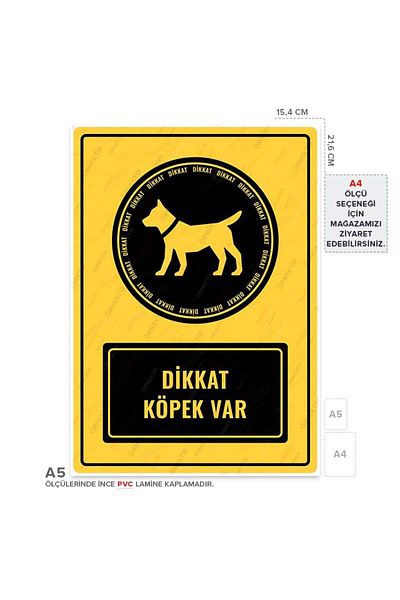 Posterya Ul01439-A5 - Caution Dog Warning Sign (15.4×21.6cm)