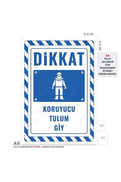 Posterya Ul02790-A5 - Protective Tul0Um Wear Warning Sign (15,4×21,6cm)