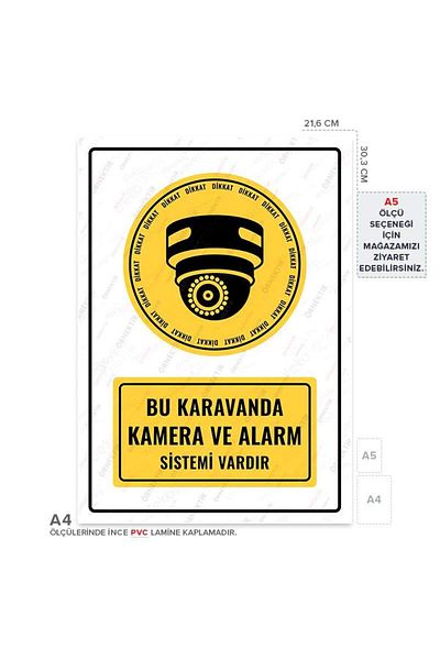 Posterya Ul01408-A4 - This Caravan Has a Camera and Alarm System Warning Sign (21.6×30.3cm)