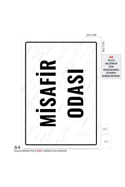 Posterya Ul01758-A4 - Guest Room Warning Sign (21.6×30.3cm)