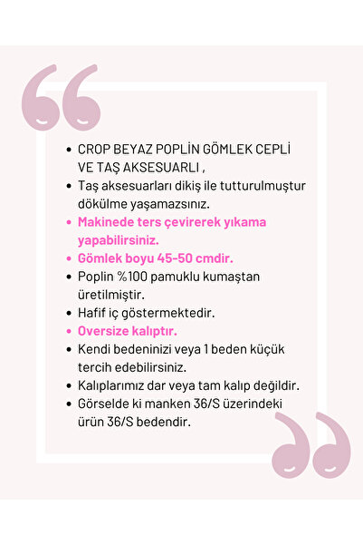 JESSE STORY Crop White Γυναικείο Πουκάμισο με Τσέπη και Πέτρινα Αξεσουάρ