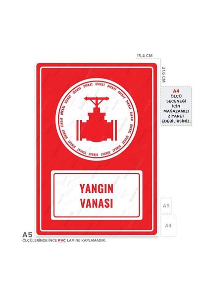 Posterya Ul01623-A5 - Fire Valve Warning Sign (15,4×21,6cm)