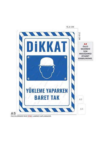 Posterya Ul02729-A5 - Helmet Plug Warning Sign during Loading (15,4×21,6cm)