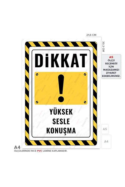 Posterya Ul02715-A4 - Loud Talking Warning Sign (21.6×30.3cm)